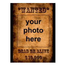'Wanted' postcard