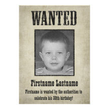 WANTED Poster - Birthday Invitation