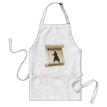Wanted poster illustration apron