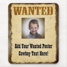 Wanted Poster Old-Time Photo Mouse Mat