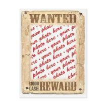 WANTED Poster Photo Frame Post Card