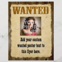 Wanted Poster, Vintage Picture Frame Flyer