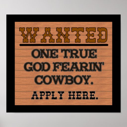 WANTED SIGN PRINT