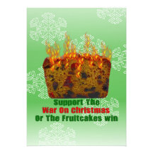 War On Fruitcakes Personalised Invitation