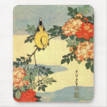 Warbler and Roses Mousemat
