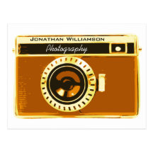Warm Brown Camera Photography Business Post Cards