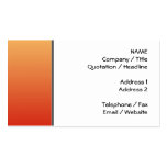 Warm colours, plain design. business card
