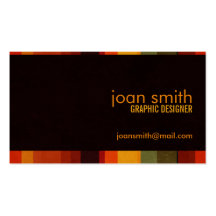 Warm Grungy Stripes Business Card