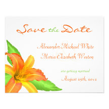 Warm Summer Flower Save the Date Announcements