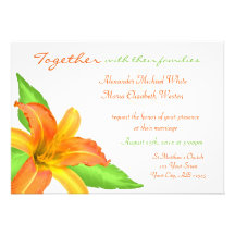 Warm Summer Flower Wedding Invitations