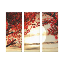 Warming and Peaceful Trees  Wrapped Canvas Canvas Print