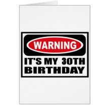 Warning 30 card