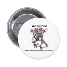 Warning! Approaching Object With Huge Heart Inside Pins