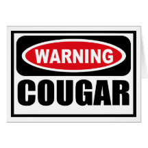 Warning COUGAR Greeting Card