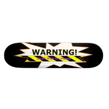Warning! Death Wish On Wheels Skateboard