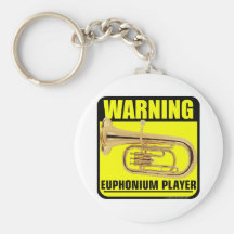 Warning! Euphonium Player Keychain
