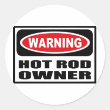 Warning HOT ROD OWNER Sticker