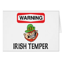 Warning Irish Temper Gift Cards