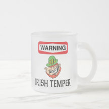Warning Irish Temper Gift Coffee Mug