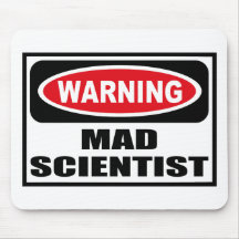 Warning MAD SCIENTIST Mousepad