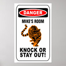 Warning poster - customise!
