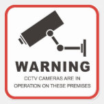 Warning Security Sticker