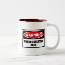 Warning WORLD'S GREATEST BOSS Mug