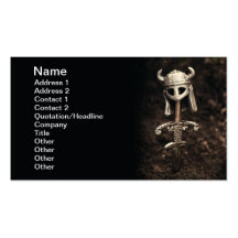 Warrior grave business card