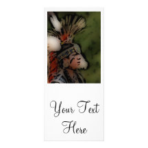 'Warrior Looks to the Distant Horizon' Personalized Rack Card