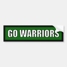 Warriors - Black Green White Bumper Stickers