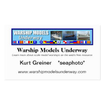 Warship Models Underway Business Card