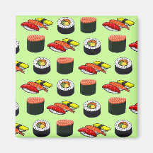 Wasabi Green Sushi Fridge Magnet