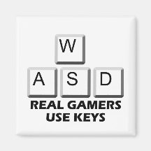 WASD - Real Gamers Use Keys Fridge Magnets
