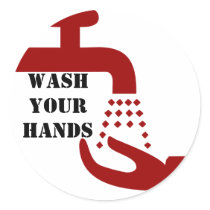 Wash Your Hands Stickers