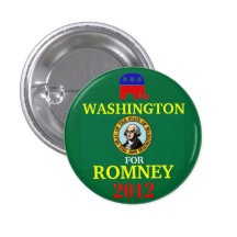 Washington for Romney 2012 Pinback Button