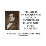 Washington Irving Eloquence In True Enthusiasm Postcard