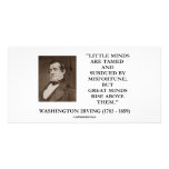 Washington Irving Little Minds Great Minds Quote Photo Greeting Card