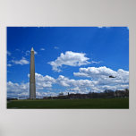Washington Monument and Marine One Helicopter Poster