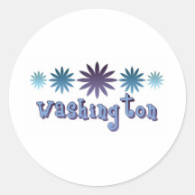Washington Round Sticker