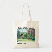 Washington Statue Boston Public Garden Tote Canvas Bag