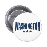 Washington Three Stars Design Pinback Button