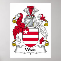 Wass Family Crest Poster