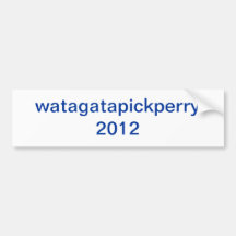 watagatapickperry bumper stickers