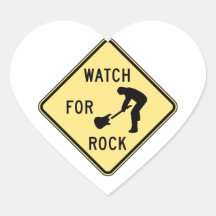 WATCH FOR ROCK- rock and roll/music/indie/metal Heart Stickers