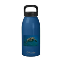 Water bottle with a sea turtle picture