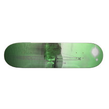 Water, bridge and two suns skate decks