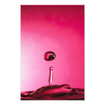 Water drop photo print