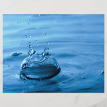 Water Droplets Splash Abstract Background Full Color Flyer