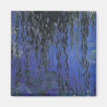Water Lilies and Weeping Willow Branches -  Monet Magnets