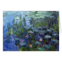 Water Lilies, Claude Monet Greeting Card